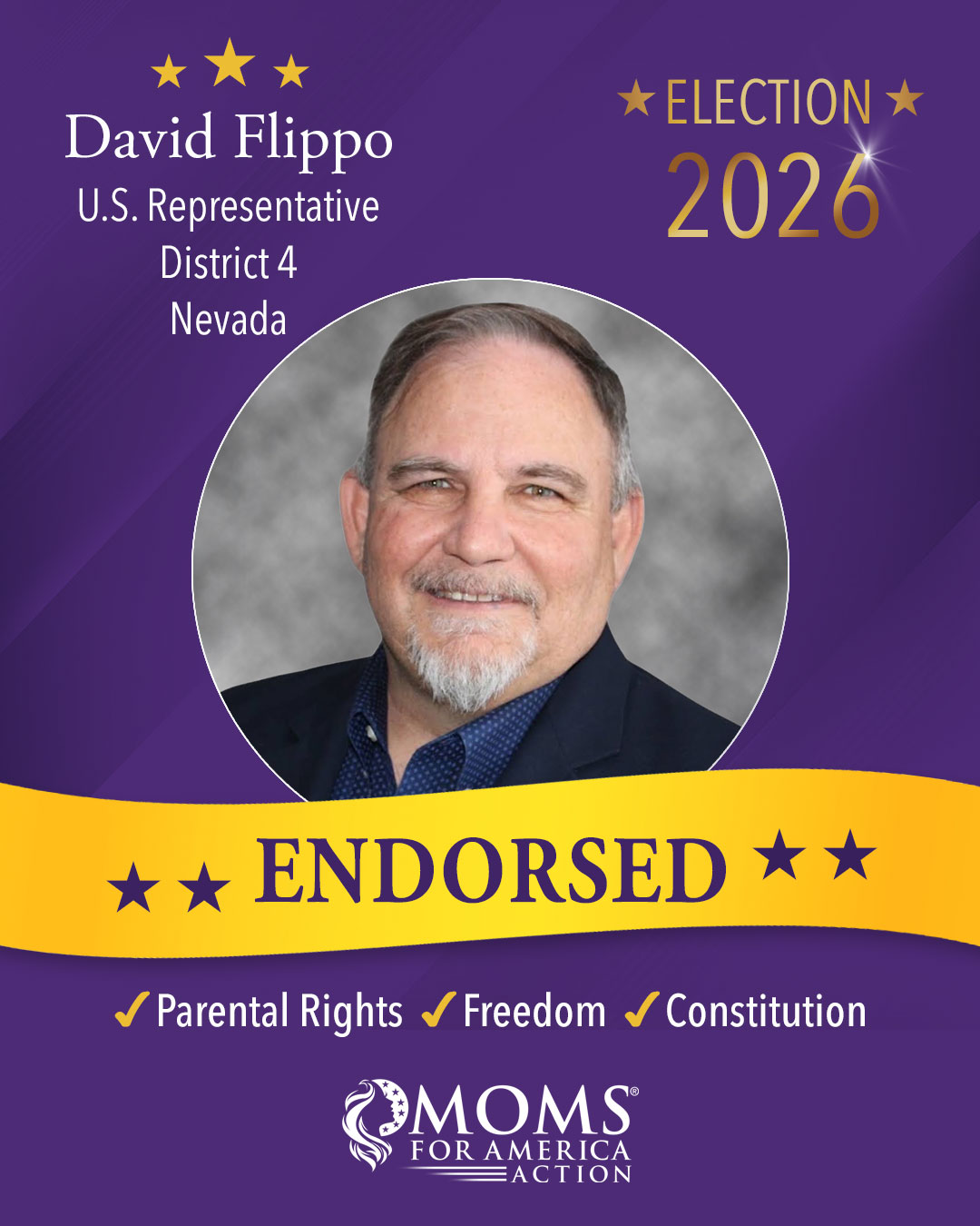 David Flippo, 2026 U.S. Representative District 4, Nevada - MFA Action Endorsement